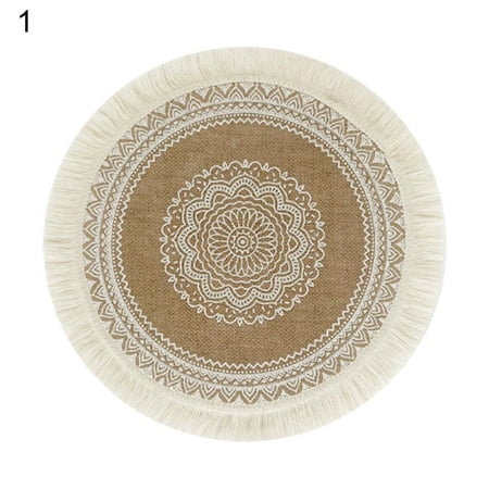 

didaw Rattan Trivet Mats Heat Insulation Handmade Cotton Flax Dining Table Non-Slip Placemat for Kitchen