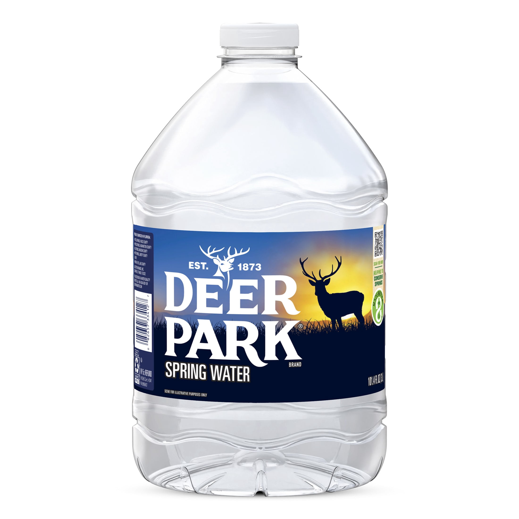 (6 pack) Deer Park Spring Water, 3 Liter, Single Plastic Jug