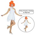 thumbnail image 4 of White Cavemen Cosplay Costume for Women Halloween Party Role Play Clothes, 4 of 5