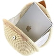 thumbnail image 5 of Women Shell Shape Straw Bag Rattan Woven Beach Handbags Summer Straw Tote Bag White, 5 of 5