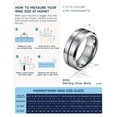thumbnail image 6 of MomentWish 8mm Tungsten Rings for Men, Engagement Ring Silver Tungsten Eternity Band-Size8, 6 of 8