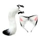 thumbnail image 5 of Conjunto de orejas y cola de gato y zorro, diadema para carnaval, mascarada, disfraz y cumpleaños. Blanco, 5 of 9