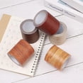 thumbnail image 3 of 1 Pcs Roll Realistic Wood Grain Repair Duct Tape Furniture Renovation Baseboard Line (W: 8CM*L: 4.57M) dark brown, 3 of 3