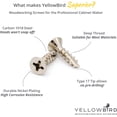thumbnail image 4 of Tornillos para carpintería Yellowbird #6 x 5/8 con bisagra europea, 250 unidades, 4 of 8