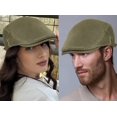 thumbnail image 2 of Minzimin 1Pack Breathable Mesh Flat Cap for Man/Woman Adjustable Newsboy Cap Cabbie Hat, 2 of 7