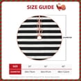 thumbnail image 2 of Balery Black And White Stripes Printed Christmas Tree Skirt , Merry Christmas Party Christmas Tree Decoration,Adjustable Tree Skirt-30", 2 of 6