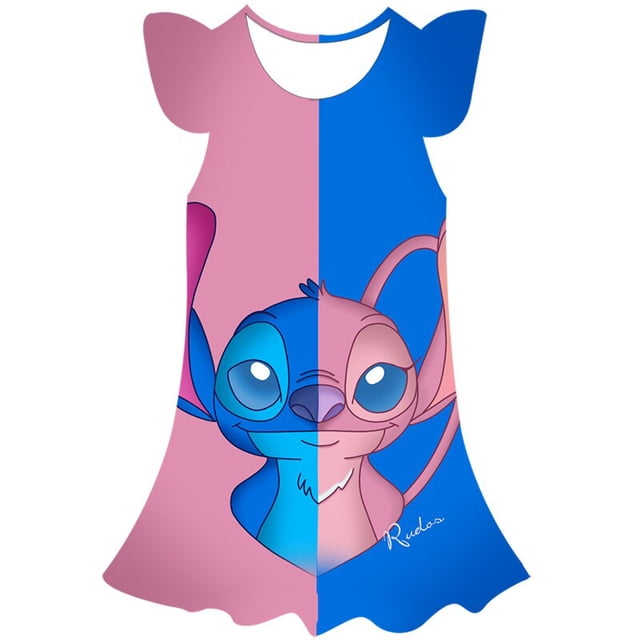 Vestido de punto de princesa de Disney, novedad de 2023, disfraces de Stich para niñas, regalos de fiesta de cumpleaños, ropa, vestidos de Cosplay de Halloween, ropa 9T Gao Jinjia LED