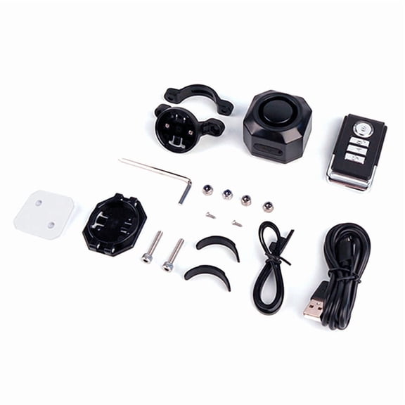 Bicycle Alarm System Rechargeable, Anti-Theft Accessories,Vehicle Theft with Remote Control,Bicycle Lock