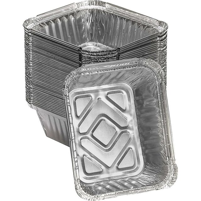 Starlight-30 X Bandejas de papel de aluminio-Contenedores de almacenamiento de alimentos con tapas-Ideal para almacenamiento, horneado, asado, barbacoa, cocina y bandejas de preparación de comidas Con esquí esquí Gafas de esquí