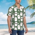 thumbnail image 2 of Lsque Alpaca Faces pattern Hawaiian Shirt for Men, Unisex Summer Beach Casual Short Sleeve Button Down Shirts-3X-Large, 2 of 9