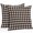 Beige Black, variant on Throw Pillow Covers 26x26 Inch Set of 2, Black Plaid Waterproof Outdoor Pillow Covers, Vintage Country Gray Buffalo Check Gingham Decorative Cushion Pillowcases for Couch, Sofa, Bed, Garden, Patio