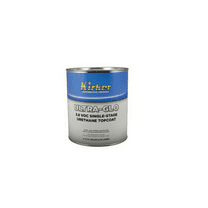 Kirker Paints UA70330-1 Low VOC Acrylic Urethane Topcoat, 1 gal, Super Jet Black, 20 min Curing
