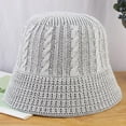 thumbnail image 2 of CoCopeaunts Women Bucket Hat Winter Thickness Fashion Knit Cloche Hat Solid Color Warm Crochet Cap for Outdoor Sport Walking, 2 of 8