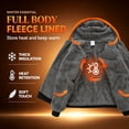 thumbnail image 3 of ProtectX High Vis Safety Hoddie Sweatshirt Jacket with Reflective Strips & Fleece Lined for Cold Weather Orange Small, 3 of 9