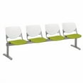 thumbnail image 6 of KFI Studios KOOL 4 Seat Reception Bench, White Back, Fudge Seat, 6 of 7