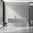 thumbnail image 3 of Burlington 65 in. W x 20.7 in. D. x 13.8 in. H Bath Vanity with imitation stone design, 3 of 7