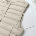 thumbnail image 5 of MELDVDIB Womens Quilted Puffer Vest Coat Button-Up Solid Color Fall Winter Jacket Warm Sleeveless Light Weight Outerwear Tops, 5 of 7