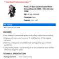 thumbnail image 2 of Front Left Door Lock Actuator Motor - Compatible with 1999 - 2004 Chrysler 300M 2000 2001 2002 2003, 2 of 2