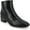 Black, variant on Womens Cappri Inside Zip Entry Square Toe Booties, Widths Available
