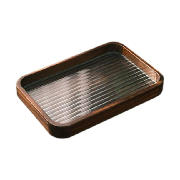 Bandeja de madera para servir, bandeja de mayordomo, bandeja de tocador, bandeja de catering, bandeja organizadora de joyas 315 x 21 x 35 cm