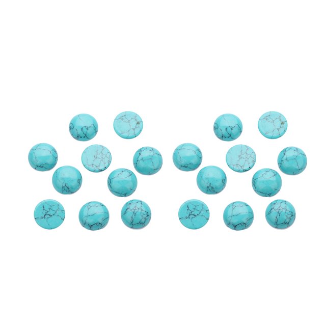 20 Pcs 0.6CM Autocollants Temps Cristal Bleu Patchs en Verre Grain Rond pour Fabrication de Bijoux