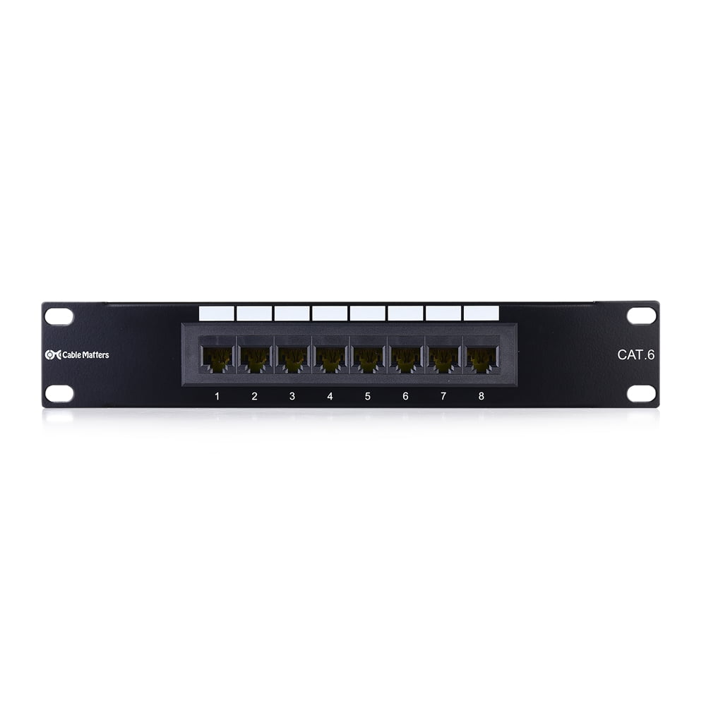 Cable Matters UL Listed Mini 8-Port Patch Panel with Mounting Bracket ...