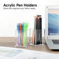 thumbnail image 3 of 10-Pack Acrylic Pen Holders, Clear Pencil Organizers, Makeup Brush Holders, Desktop Organizers, Acrylic Clear Pencil Cups, Office Accessory Storage, 3 of 8