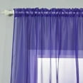 thumbnail image 3 of Efavormart 2 Panels Purple Sheer Organza Window Drapery with Rod Pocket Window Treatment Curtain Panels - 52"x 108", 3 of 9