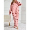 thumbnail image 5 of Sucegi Plus size Exclusive for women, heart-print pajama set, super comfortable – Plus size women's pajama set,（1X-4X) casual lazy loungewear., 5 of 6