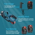 thumbnail image 2 of 21V 20" Cordless Electric Hedge Trimmer with 2.0Ah Battery & Charger, Handheld Hedge Cutter, Grass Shrub Trimmer, Lightweight & Compact Trimmer for Garden Yard Bush & Shrub Cutting, Trimming, Pruning, 2 of 9