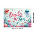 thumbnail image 3 of Yatrandify Colorful Design Happy Birthday Ocean Theme Banner for Kids Party Underwater Event Decoration, 3 of 8