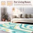 thumbnail image 2 of ODIKA 4' x 6' Machine Washable Non-Slip Area Rug, Abstract Wave High Traffic Rug, Blue, 361217, 2 of 7