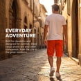 thumbnail image 5 of IAJDKMEK Men's Cargo Shorts with Pockets - 4-Pocket Hiking Shorts, Adjustable Running Shorts, and Gym Workout Shorts for Fitness Enthusiasts,Saffron M, 5 of 8