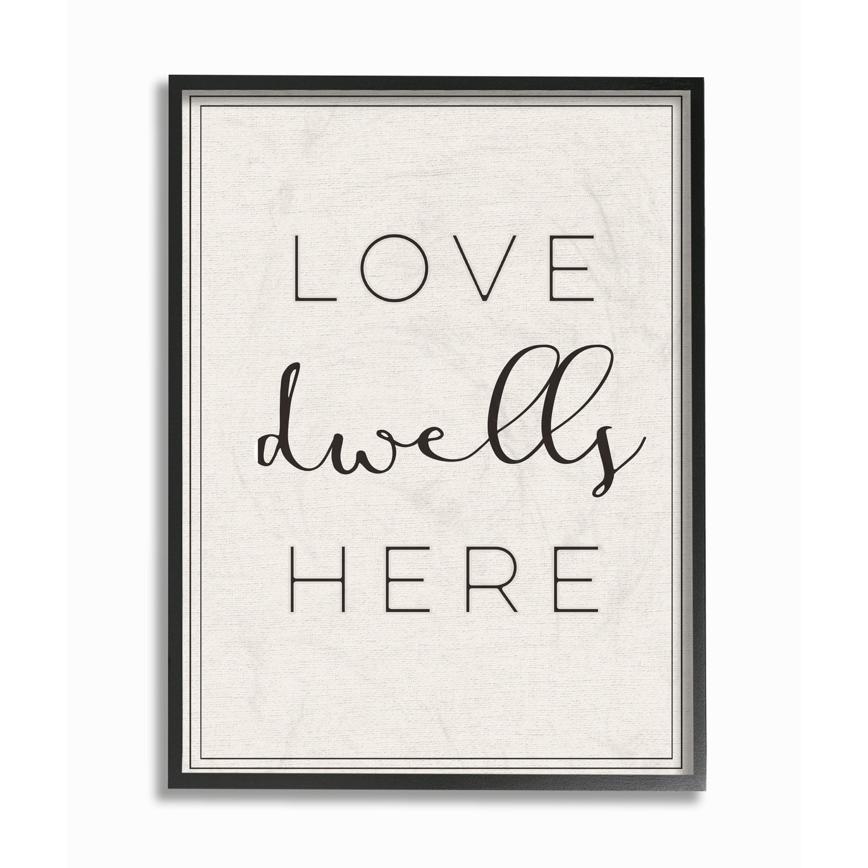 Stupell  Love Dwells Here Typography Framed Giclee Texturized Art 16 x 20