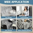 thumbnail image 4 of 12PCS Fleece Throw Blankets Bulk 60 x 50 in Soft Blankets Fabric Warm Lightweight Wool Blanket Cozy Coverlet for Beds Sofas Home Wedding Season(Beige + Light Gray), 4 of 14