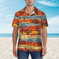 thumbnail image 4 of Daiia Vibrant Autumn Forest Hues Hawaiian Shirt for Men Gentle Cotton Regular Short Sleeve Casual-Small, 4 of 9
