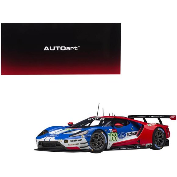 Autoart 81912 1-18 Scale Ford Gt No.68 Sebastien Bourdais Joey Hand Dirk Muller 24h of Le Mans Model Car