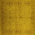 thumbnail image 1 of Ahgly Company Indoor Square Oriental Yellow Industrial Area Rugs, 3' Square, 1 of 4