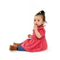 thumbnail image 4 of Wonder Nation Baby Girls Smocked Tunic Top and Pants Set, 2 Piece, Sizes 0/3-24 Months, 4 of 9