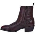 thumbnail image 4 of Laredo Men's Fletcher Black Cherry Leather Ankle Boots 62078, 4 of 6