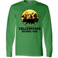 thumbnail image 3 of Inktastic Yellowstone National Park with Bear Mountains and Trees Cricle Long Sleeve T-Shirt, 3 of 5