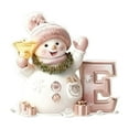 thumbnail image 5 of Uutvery Pink Snowman Initial Ornaments, 2D Acrylic Christmas Tree Decorations, 26 Letter Personalized Alphabet Pendant for Holiday DIY Crafts, Home Party Supplies, Festive Keepsake Gift, 5 of 6