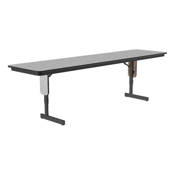 Correll SP 24x72 Adjustable Height Metal/Wood Folding Seminar Table in Gray