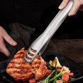 thumbnail image 4 of Reheyre Multifunctional Auto Open Stainless Steel Food Clip Hollow Long Handle Anti scald Ideal for Steak Bread and More Versatile Kitchen and BBQ Tool, 4 of 11