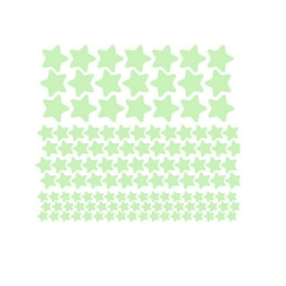 Flmtop 100Pcs 3D Glow in the Dark Stars Ceiling Wall Stickers Cute Living  Home Decor