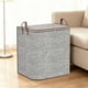 thumbnail image 3 of Bolsa de almacenamiento plegable de gran capacidad con cremallera y asa | Bolsa organizadora de tela no tejida | Bolsa de transporte portátil, duradera y que ahorra espacio para el hogar, viajes,, 3 of 4