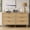 47.2''W Rattan, variant on Furnihold Rattan Dresser for Bedroom 47.3''W 6 Drawer Dresser Modern Dressers & Chests Wood Natural Dresser Beside Table for Living Room, Hallway