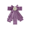 thumbnail image 1 of INSPIRE CHIC Broche de cinta para mujer, lazo, corbata, broches para bodas y fiestas, color púrpura, 1 of 4