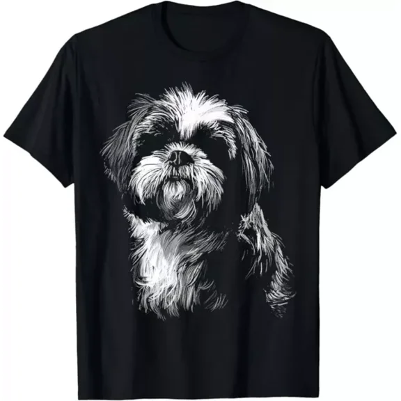 Dog Lover Cute Animal Pet Art Graphic Shih Tzu T-Shirt Unisex S-5XL Hot Trending Shirt, Vintage Birthday Gift