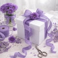 thumbnail image 6 of Butterfly Floral Satin Ribbon 2 48 Inches Wide Pink Purple Print Ribbon For Gift Wrapping Wedding Bouquet And Spring Craft Decor, 6 of 6